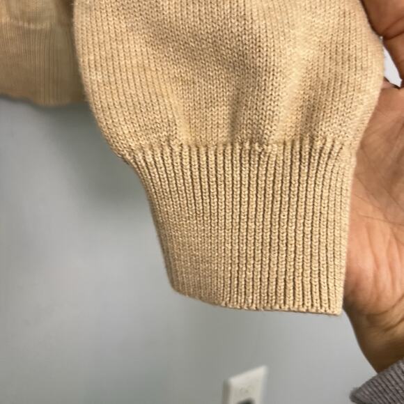 Brooks Brothers Men's 100% Supima Cotton Pullover Sweater Tan Sz XL Office Basic - Picture 7 of 14
